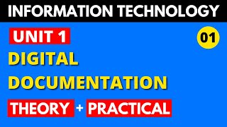 Digital Documentation Class 10 INFORMATION TECHNOLOGY IT 402 THEORY  PRACTICAL PART 1 [upl. by Danczyk]