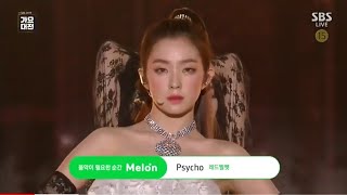 2019 가요 대전 RED VELVET Psycho  2019 SBS Music Awards [upl. by Ban]