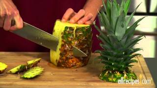 How to Cut Pineapple  Allrecipes [upl. by Ahsenak916]