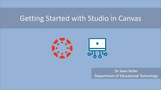 Getting Started with Studio in Canvas [upl. by Rothmuller100]