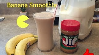 How To Make a Peanut Butter Banana Smoothie  The BEST [upl. by Norud646]