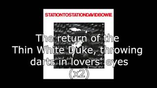 Station to Station  David Bowie  Lyrics [upl. by Ayita]