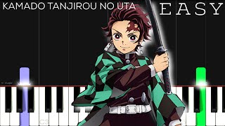 Demon Slayer  Kimetsu no Yaiba Ep19 ED  “Kamado Tanjiro no Uta”  EASY Piano Tutorial [upl. by Drawyah]