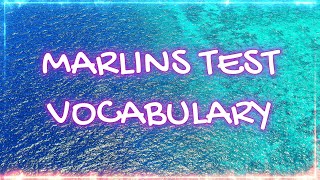 Marlins Test For Seafarer  Vocabulary [upl. by Madox218]