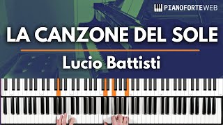 LA CANZONE DEL SOLE  Lucio Battisti Tutorial Pianoforte [upl. by Craven469]