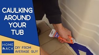 How to caulk around the bathtub [upl. by Mab]