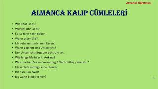 ALMANCA GÜNLÜK KONUŞMA KALIPLARI 1 [upl. by Ekralc265]