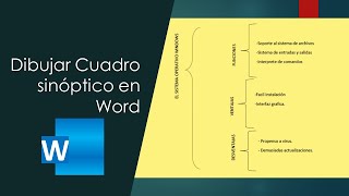 Dibujar Cuadro sinóptico en Word [upl. by Lehman424]