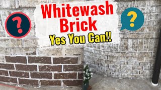 How to Whitewash Brick  Durable Finish Interior amp Exterior [upl. by Henryson]