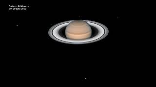 Video of Moons Circling Saturn [upl. by Arnulfo964]