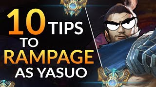 10 SIMPLE TIPS to go YASUO GOD  Combos Tricks and Matchups  LoL Guide Challenger [upl. by Urson]