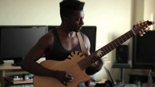 Tosin Abasi Plays Julien Bergeron 8 Acoustic 8 string guitar [upl. by Fife]