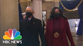 Clintons Bushes Obamas Arrive At Biden’s Inauguration Ceremony  NBC News [upl. by Rma608]