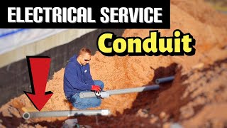 Electrical Service Conduit Installation  Underground Power From Transformer [upl. by Ellga177]