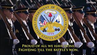 Service Anthem of the United States Army lyrics [upl. by Korrie]