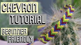 CHEVRON BRACELET TUTORIAL CC  Beginner Friendly [upl. by Fanchie763]