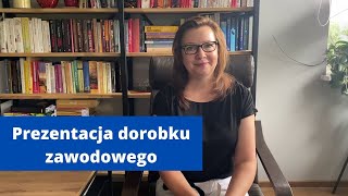 Prezentacja dorobku zawodowego [upl. by Whitney]