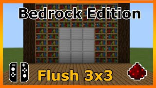 Flush 3x3 Piston Door Bedrock Edition Tutorial 1131 [upl. by Esinel]