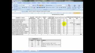 Ms Excel 5 Fórmulas nómina completa [upl. by Moritz]