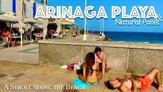 Gran Canaria Playa de Arinaga Beach to the Natural Swimming Pool 😍 [upl. by Orfield962]