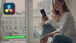 Texting effect made  DaVinci Resolve Tutorial [upl. by Boyce]