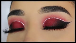 Cut Crease Rojo  PASO A PASO [upl. by Alhsa]