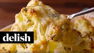 Cheesy Cauliflower Bake  Delish [upl. by Rennat224]