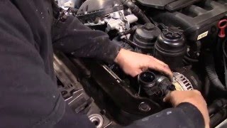 2003 BMW water pump replacement howto [upl. by Phemia747]