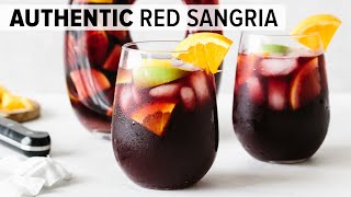 SANGRIA RECIPE  easy authentic red sangria [upl. by Suoivatco]