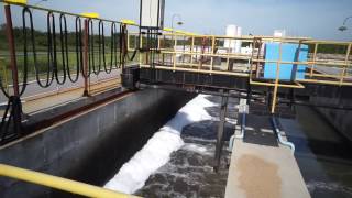 Grit removal at wastewater treatment plant [upl. by Ulani]