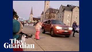 Social media footage shows SUV speeding through Wisconsin Christmas parade [upl. by Petie]