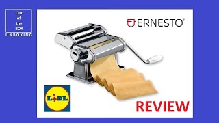 Ernesto Pasta Machine REVIEW Lidl 7 dough thicknesses [upl. by Ealasaid146]