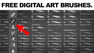 FREE BRUSHES FREE BRUSHES FOR DIGITAL ART [upl. by Avalsorim]