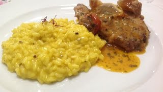 Risotto alla Milanese con Ossobuco [upl. by Kenway]