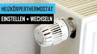 Heizkörperthermostat Funktionen wechseln und einstellen  so gehts [upl. by Devy]