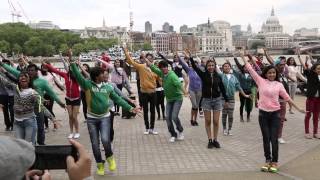 Bollywood flashmob at the iconic Southbank London [upl. by Hendren]