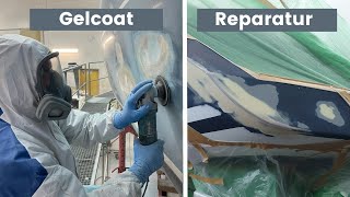 GfK  Gelcoat Reparaturen bei Peter Wrede Yacht Refits [upl. by Gnidleif]