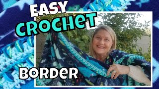 Easy Crochet Border Using Skip Stitch Blade [upl. by Magel]