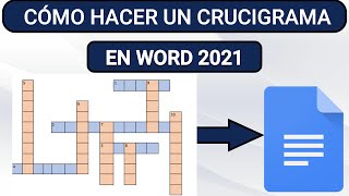 ✅COMO hacer un crucigrama en word 2021 👌 [upl. by Verdie416]