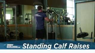 Standing Calf Raises  Calves Exercise  Bodybuildingcom [upl. by Alahc]