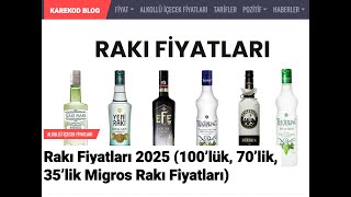 Güncel Rakı Fiyatları 2025 Efe Rakı Yeni Rakı Beylerbeyi Göbek Rakı Fiyatı [upl. by Sedgewake290]