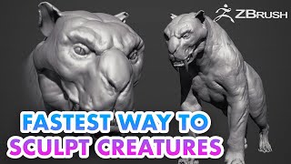 The Fastest Way to Sculpt a Creature in ZBrush [upl. by Saalocin]