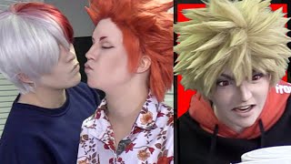 WE WERE GONNA SMOUCH  Manly Cake Bloopers  My Hero Academia Cosplay [upl. by Esirahs294]