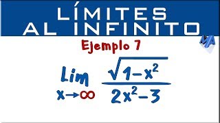 Limites al infinito  Ejemplo 7 [upl. by Limber480]