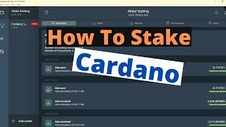 How to Stake Cardano Using Daedalus Wallet [upl. by Anrehs110]