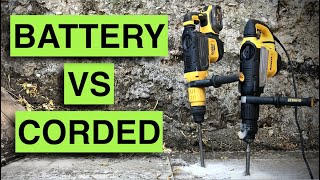 Dewalt Rotary Hammer FACEOFF corded vs cordless [upl. by Ahusoj]