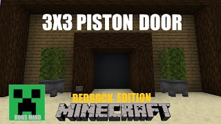 Minecraft 3x3 Piston Door Bedrock Edition EASY [upl. by Yulma654]