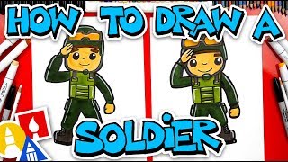 How To Draw A Soldier Saluting Veterans Day [upl. by Ssitnerp]