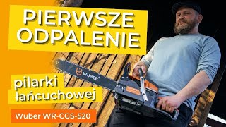 Pilarka spalinowa  PIERWSZE ODPALENIE I ZŁOŻENIE [upl. by Pena]