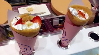 How they make Japanese Crepes in JAPAN [upl. by Hobard]